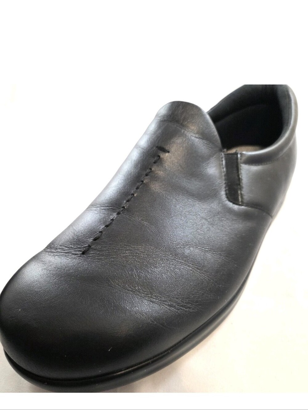 SAS Viva Black Leather Comfort Slip-On Walking Shoes Women's 12WW Wide USA - Picture 12 of 16